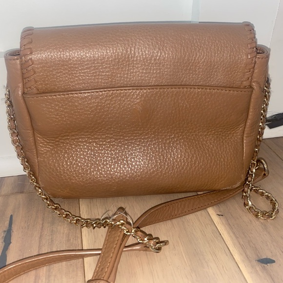 Tory Burch Bags Tory Burch Tan Leather Mini Marion Crossbody Bag